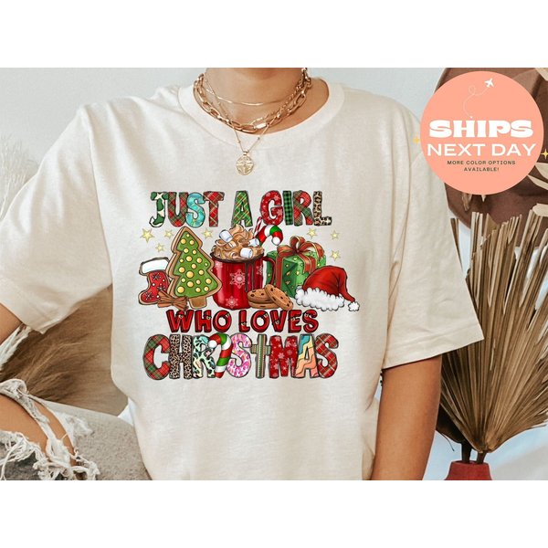 Just A Girl Who Loves Christmas T-Shirt-image