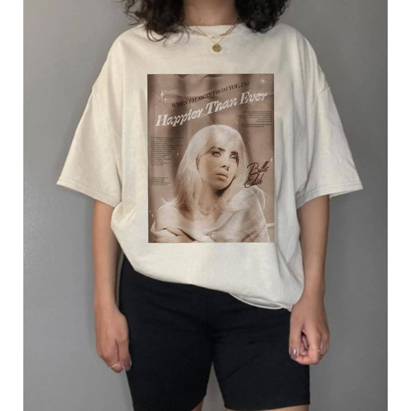 Happier Than Ever T Shirt - Vintage Style T Shirt-image