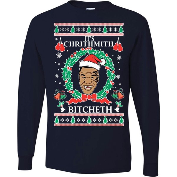 Ugly Christmas Mike Chrithmith Bitcheth Tyson Sweater-image
