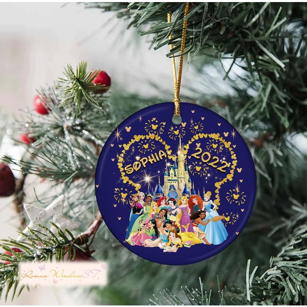 Personalized Princess Ornament, Princess Christmas Ornament-image