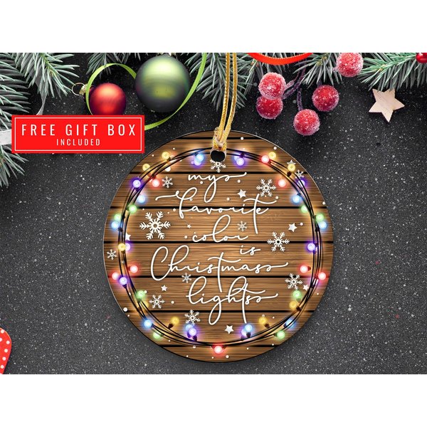 My Favorite Color Is Christmas Lights Ornament, Christmas Ornament-image