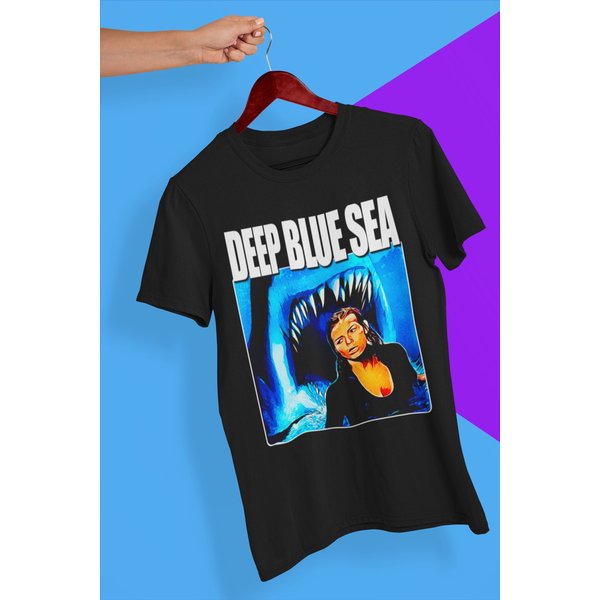 Deep Blue Sea T-Shirt, Deep Blue Sea Movie Poster Shirt, 90S Movie Nostalgia Shirt-image