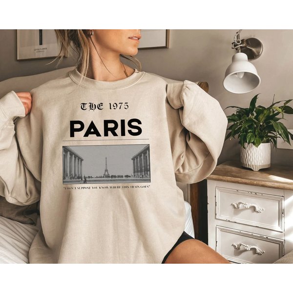 The 1975 Sweatshirt, Paris Sweatshirt, Matty Healy, The 1975 Merch Sweatshirt-image