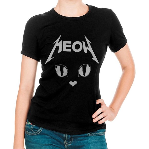 Meow Heavy Metal Cat T-Shirt-image