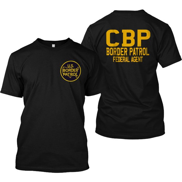 New Us Police Customs And Border Protection Cbp Border Patrol Double Sided Tshirt-image