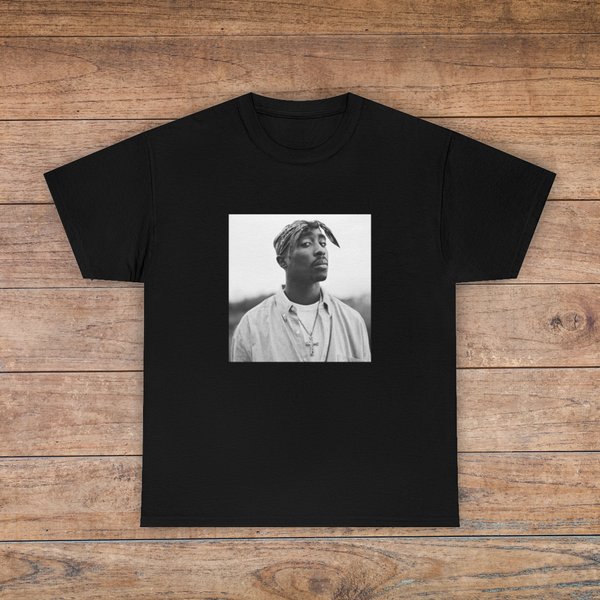 Tupac Shakur T-Shirt, 2Pac Tee, Old School Hip Hop Clothing, Rapper Gift, Soft Cotton Tee-image