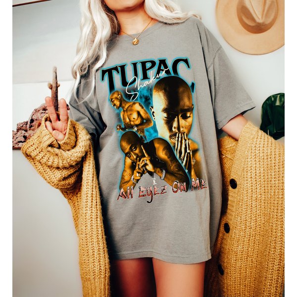 2Pac Thug Life T-Shirt, 2 Pac All Eyez On Me Tshirt, Tupac Shakur Shirt-image