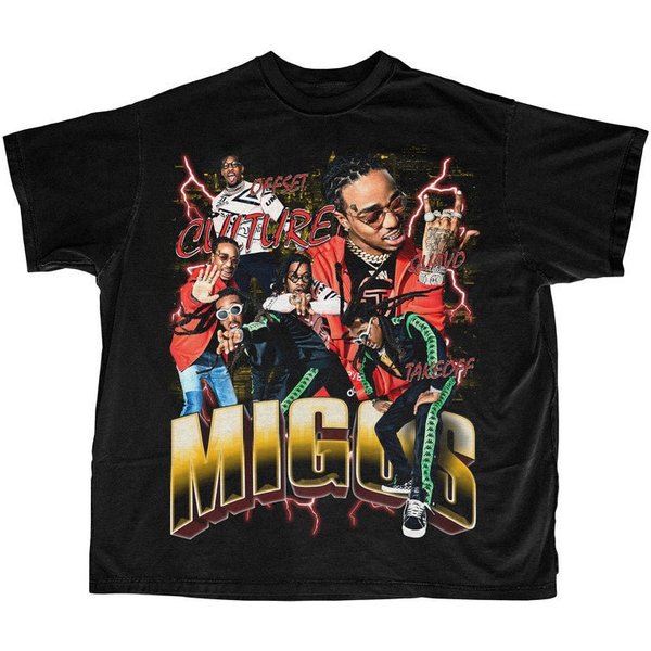 The Migos Vintage Hip-Hop T-Shirt, Migos Shirt, Rapper Tshirt-image