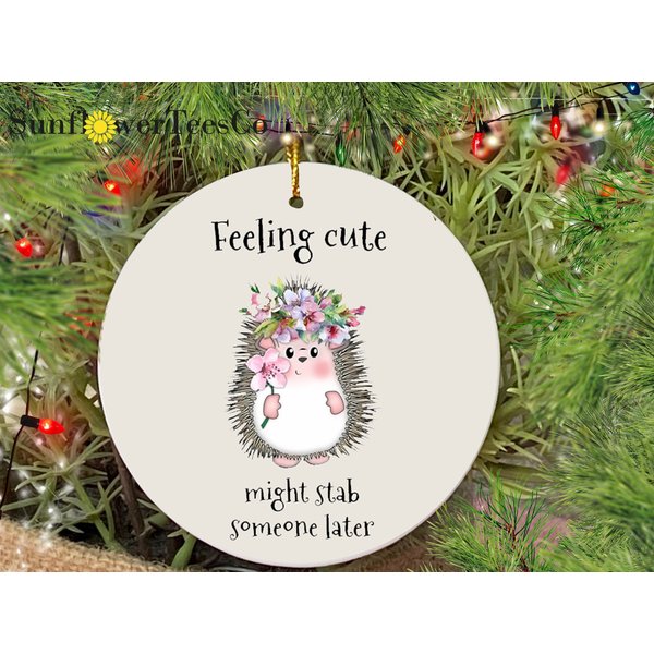 Hedgehog Ornament, Cute Christmas Ornaments, Christmas Ornaments
