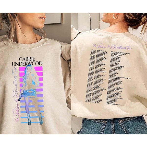 Carrie Underwood Denim And Rhinestones Tour 2022 Sweatshirt, Carrie Underwood Fans Sweatshirt-image