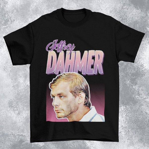 Jeffrey Dahmer Bootleg T-Shirt -Vintage American Serial Killers T-Shirt-image