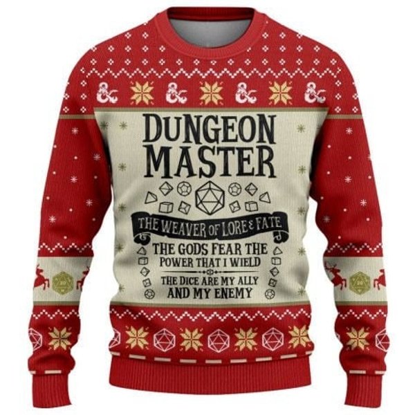 Dnd Classes Ugly Christmas 3D Sweater-image