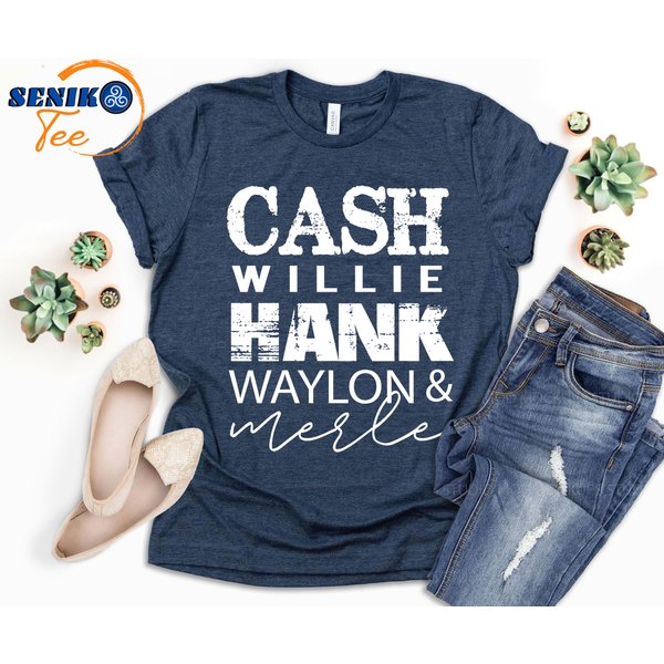 Cash Willie Hank Waylon Merle Shirt, Country Legends Shirt-image