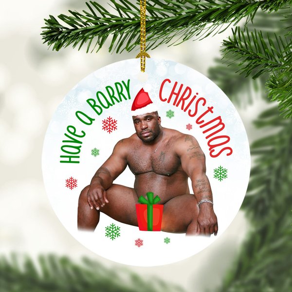 Funny Barry Wood Meme Gag Gift Christmas Ornament, Barry Wood Ornament-image