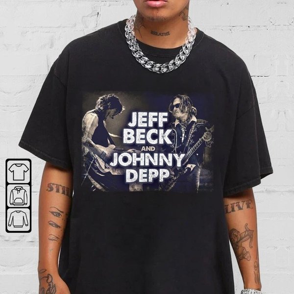 Jeff Beck Johnny Depp 2022 Tour Shirt, Vintage 90S Graphic North American Tour Shirt-image