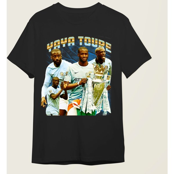 Yaya Toure Vintage Bootleg Football T-Shirt-image