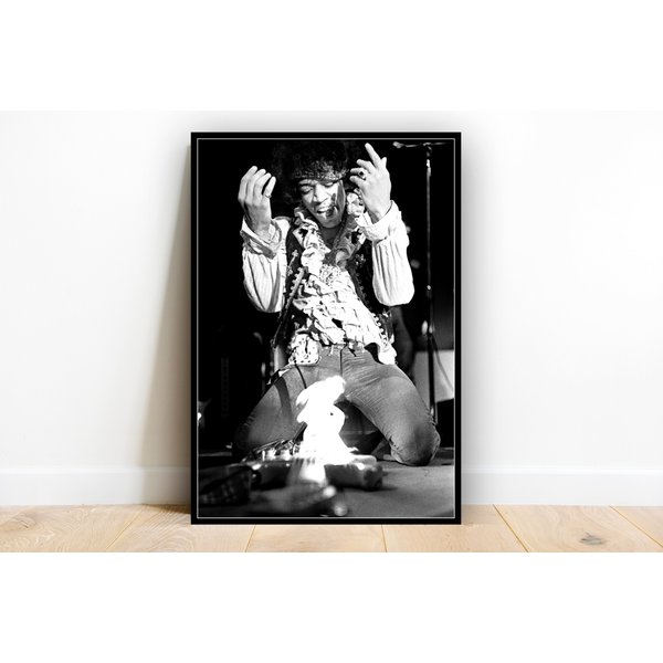 Jimi Hendrix Vintage, Wall Decor, Gifts, Home Decor Poster-image