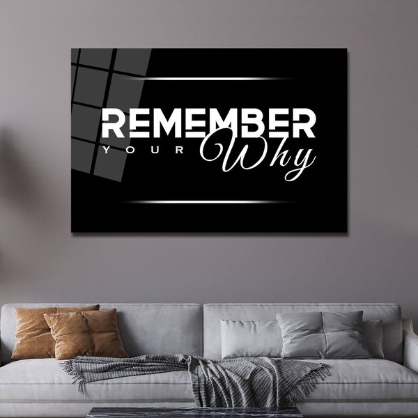 Remember Your Why Canvas Wall Decor Motivational Art Office Poster Inspirational Office Wall Decor-image