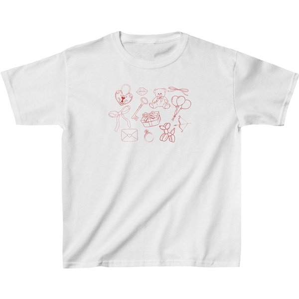 Girly Collage Baby Tee, Coquette Baby Tee, Gift For Girlfriend