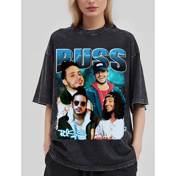 Russ Vintage Washed T-Shirt, Princess Of Pop Homage Graphic Unisex T-Shirt-image