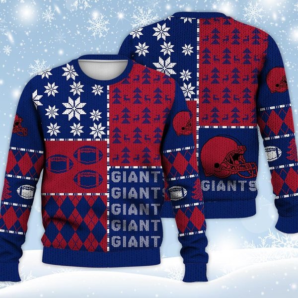 Ny Giants Christmas Football Ugly Sweater-image