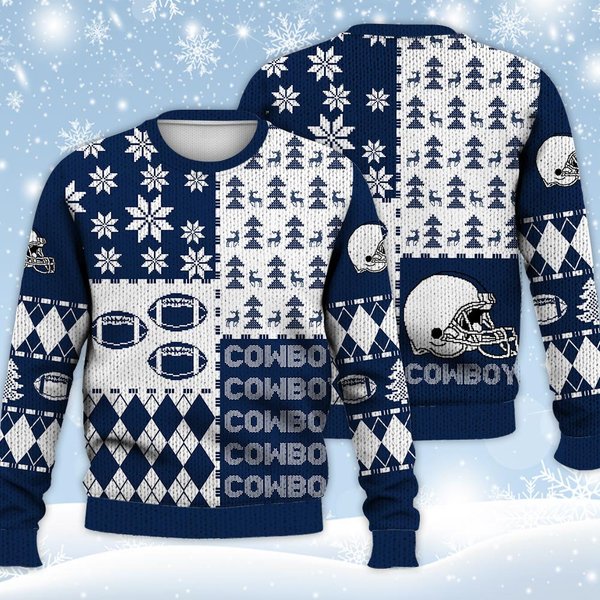 Cowboys Christmas Football Ugly Sweater-image