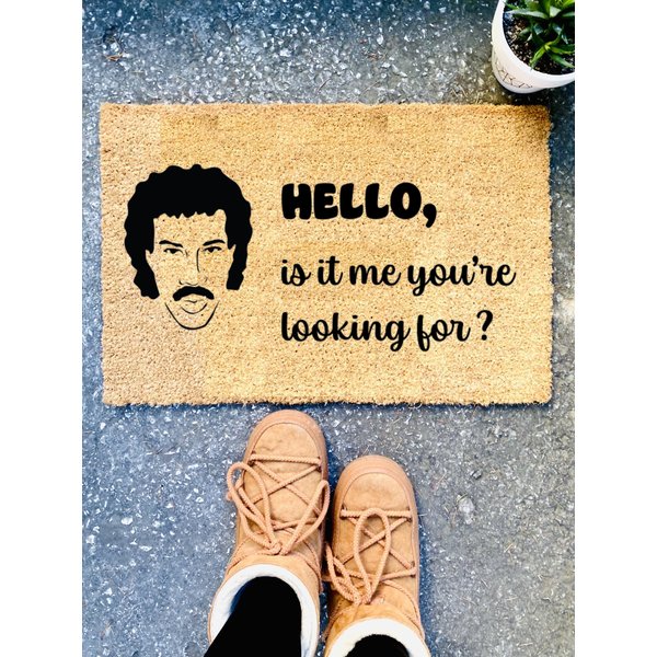Lionel Richie Coir Doormat, Lionel Richie Hello Mat, Funny Doormat