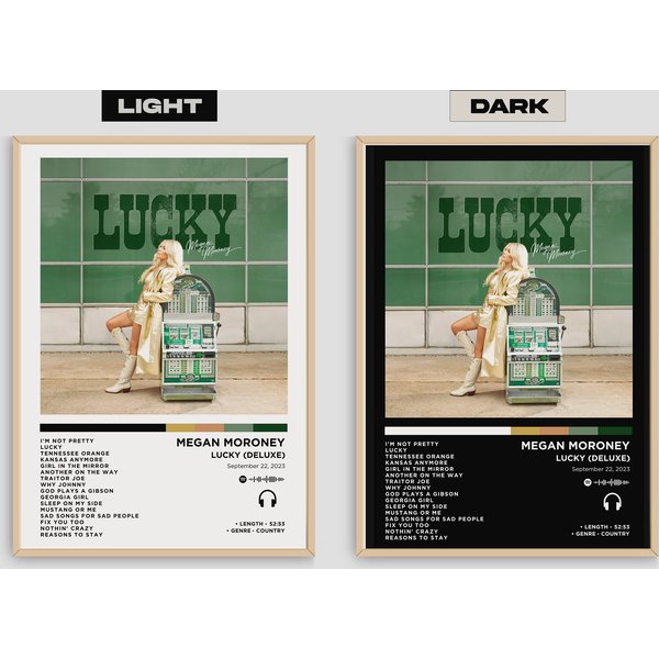 Megan Moroney Lucky Album Cover Poster-image