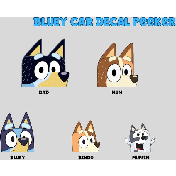 Blue Dog Car Decal, Heeler Family , Blue Dog