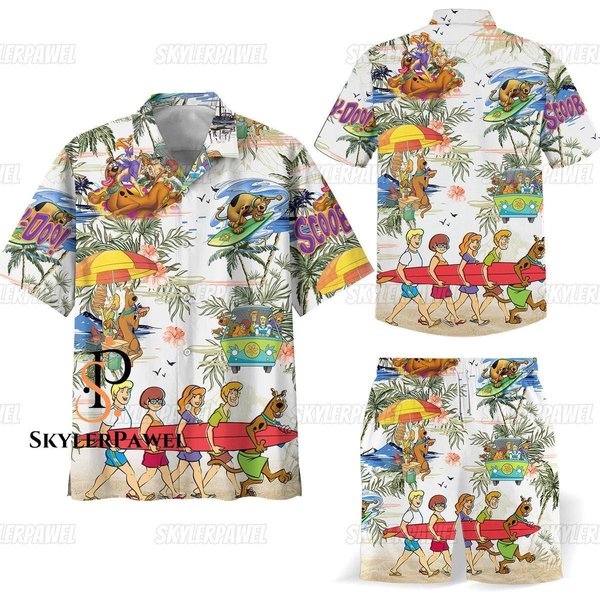 Scooby Doo Hawaiian Shirt And Shorts Set-image