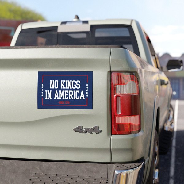 No Kings In America Anti Trump Car Magnet, Anti Fascism Fascist Maga Republican-image