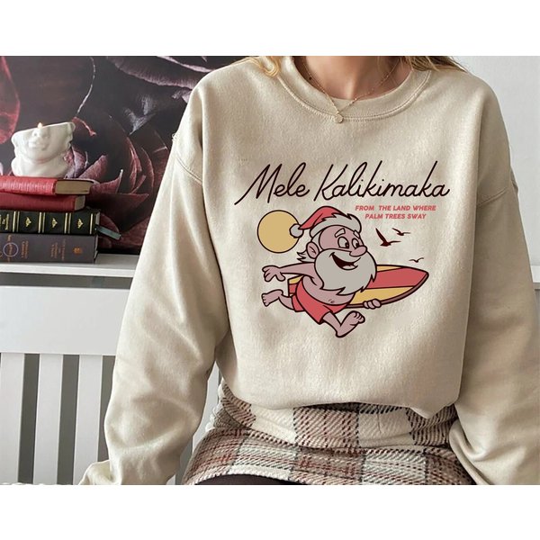 Mele Kalikimaka Hawaii Christmas Sweatshirt-image