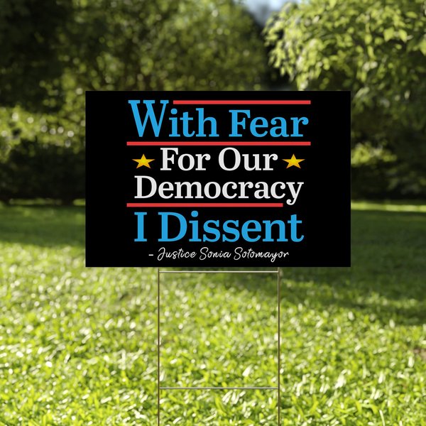 Social Justice Yard Sign - I Dissent-image