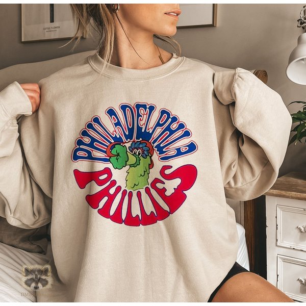 Phillie Phanatic Cartoon Sweatshirt, Philadelphia Baseball Sweatshirt-image