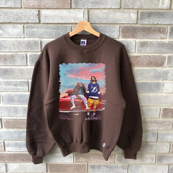 Vintage J Cole & Kendrick Lamar Crewneck Sweatshirt-image