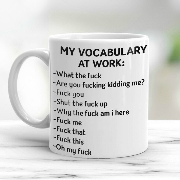 Office Vocabulary Mug - Funny Co-Worker Gift-image