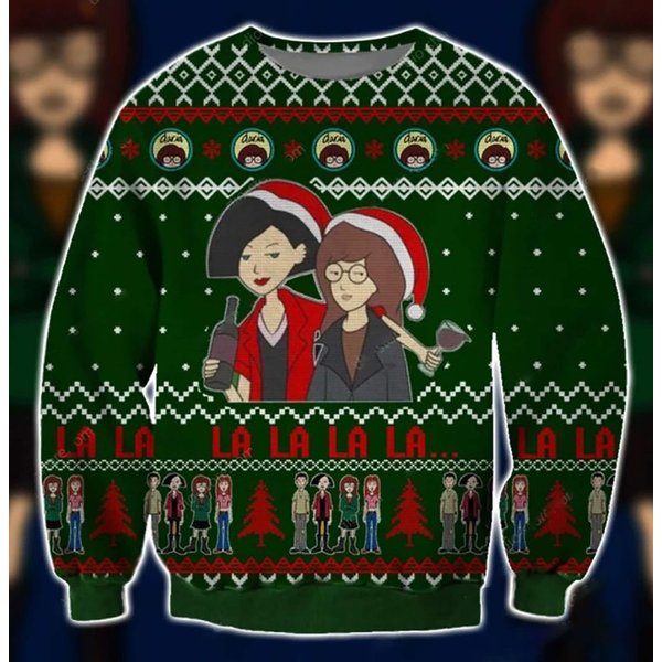 Daria Symbol 3D Christmas Ugly Sweater-image