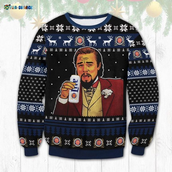 Leonardo Dicaprio Laughing Lite Ugly Christmas Knitted Sweater-image