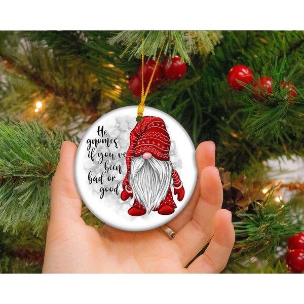 Gnome Family Gift, Good Christmas Ornament, Gnome Christmas-image