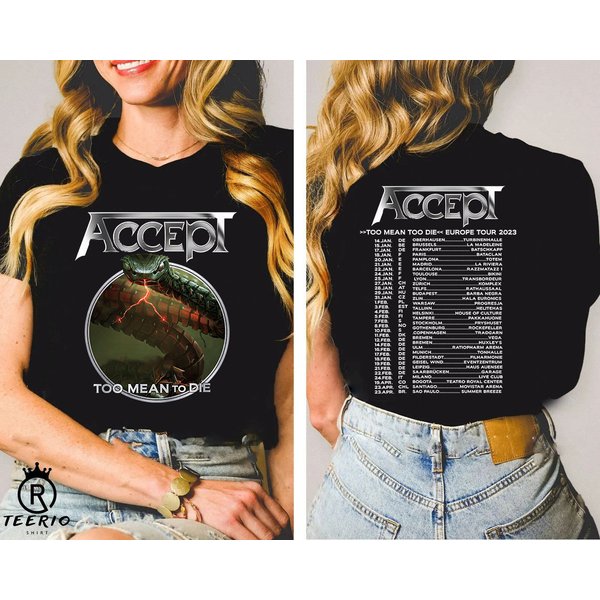 Accept Band Too Mean Too Die Tour 2023 T-Shirt-image