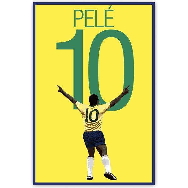 Brazil Soccer Print - Pele Poster - Soccer Art-image
