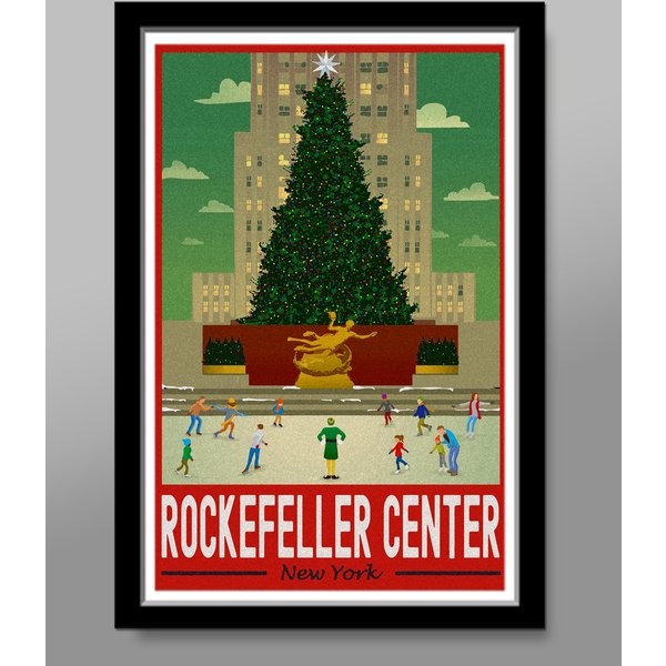 Christmas Elf In Ny Inspired Rockefeller Poster-image