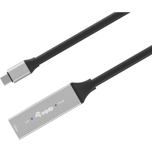 Equip Kabel USB-C3.2->C Gen1 Akt.Erweit.St/Bu 15.00m schwarz