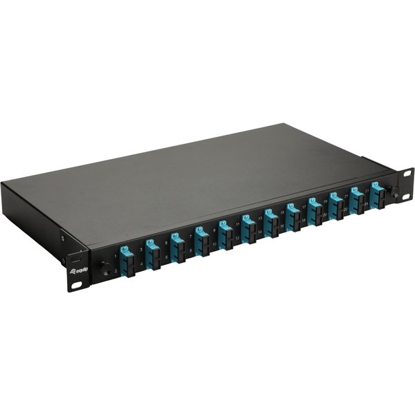 Equip LWL-Spleißkasten 12-Port SC-Duplex OM3 1U komplett sw