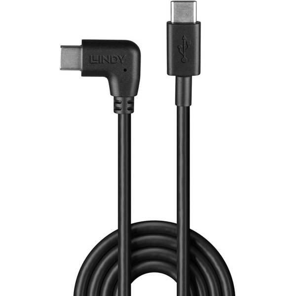 LINDY USB 2.0 Typ C Kabel, 90° gewinkelt 1m