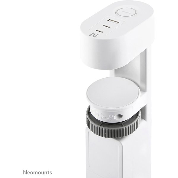 Neomounts STE 3er Tischsteckdose Klemme 1xUSB-A 2xUSB-C weiß
