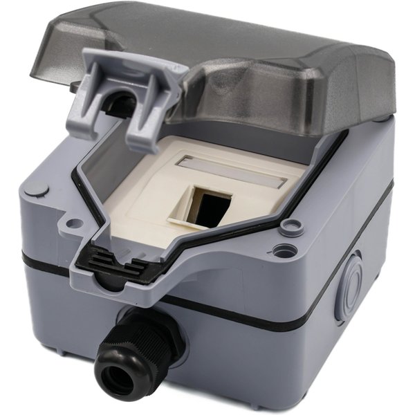 Equip Aufputzdose 1-Port Keystone ungeschirmt outdoor grau