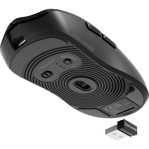 Genesis Gaming Maus ZIRCON 500 G2 kabellos 10000DPI schwarz