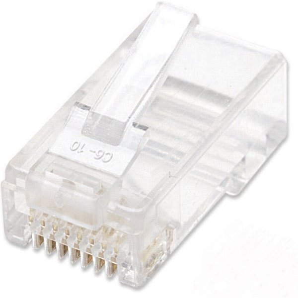Intellinet RJ45 Modular Plugs, Cat6, UTP, 2-prong, for stranded wire, 15 µ gold plated contacts, 100 pack - Netzwerkanschluss - RJ-45 (M)