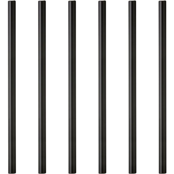 Lyngby Glas Sort Glassugerør - 6 PCS